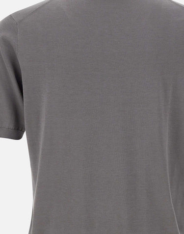 KANGRA Maglia a maniche corte in misto seta e cotone GREY Uomo 