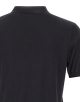 KANGRA Polo in misto seta e cotone BLACK Uomo 
