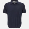 KANGRA Polo in misto seta e cotone BLUE Uomo 