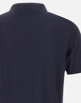 KANGRA Polo in misto seta e cotone BLUE Uomo 