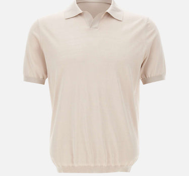 KANGRA Polo in misto seta e cotone BEIGE Uomo 