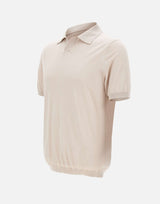 KANGRA Polo in misto seta e cotone BEIGE Uomo 