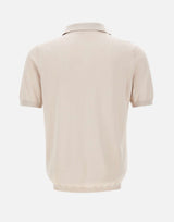 KANGRA Polo in misto seta e cotone BEIGE Uomo 