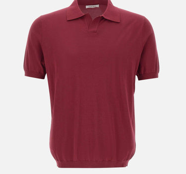 KANGRA Polo in misto seta e cotone RED Uomo 
