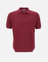 KANGRA Polo in misto seta e cotone RED Uomo 