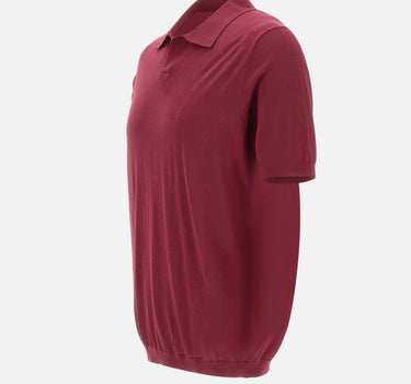 KANGRA Polo in misto seta e cotone RED Uomo 