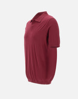 KANGRA Polo in misto seta e cotone RED Uomo 
