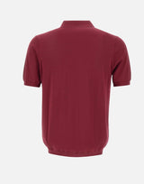 KANGRA Polo in misto seta e cotone RED Uomo 