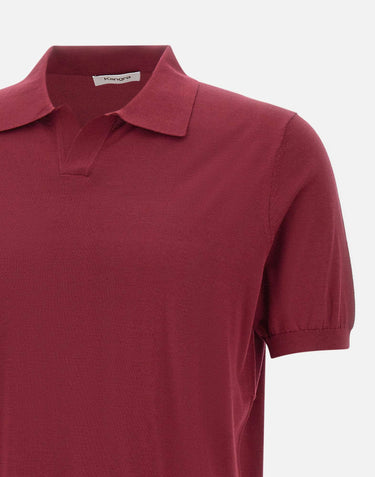 KANGRA Polo in misto seta e cotone RED Uomo 