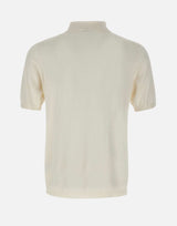 KANGRA Polo in seta e cotone WHITE Uomo 