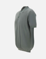 KANGRA Polo in seta e cotone GREEN Uomo 