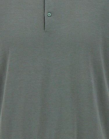 KANGRA Polo in seta e cotone GREEN Uomo 