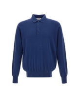KANGRA Polo in misto lana e cotone BLUE Uomo 