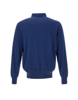 KANGRA Polo in misto lana e cotone BLUE Uomo 