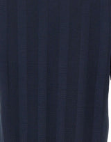 KANGRA Polo in cotone con texture a righe BLUE Uomo 