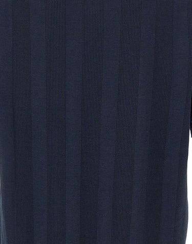 KANGRA Polo in cotone con texture a righe BLUE Uomo 