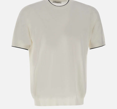 KANGRA Maglia a maniche corte con profili a contrasto WHITE Uomo 