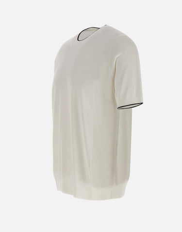 KANGRA Maglia a maniche corte con profili a contrasto WHITE Uomo 
