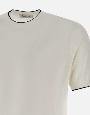 KANGRA Maglia a maniche corte con profili a contrasto WHITE Uomo 