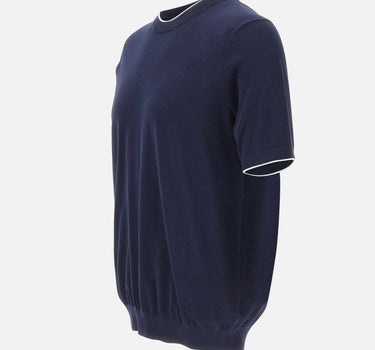 KANGRA Maglia a maniche corte con profili a contrasto BLUE Uomo 