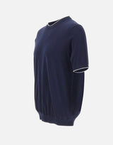 KANGRA Maglia a maniche corte con profili a contrasto BLUE Uomo 