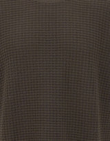 KANGRA Maglia girocollo in cotone punto alverare BROWN Uomo 