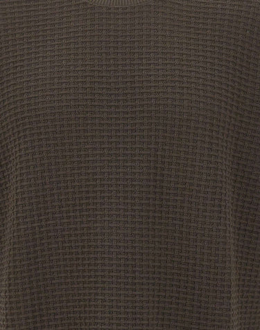 KANGRA Maglia girocollo in cotone punto alverare BROWN Uomo 