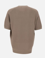 KANGRA Maglia girocollo in cotone punto alverare BEIGE Uomo 