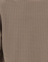 KANGRA Maglia girocollo in cotone punto alverare BEIGE Uomo 