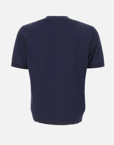 KANGRA Maglia a maniche corte in cotone BLUE Uomo 