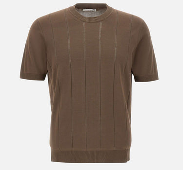 KANGRA Maglia a maniche corte in cotone BROWN Uomo 