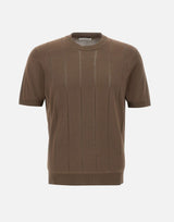 KANGRA Maglia a maniche corte in cotone BROWN Uomo 