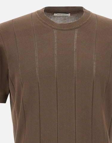 KANGRA Maglia a maniche corte in cotone BROWN Uomo 