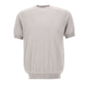 KANGRA Maglia a maniche corte in seta e cashmere GREY Uomo 