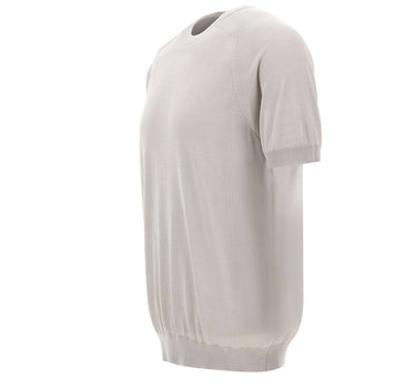 KANGRA Maglia a maniche corte in seta e cashmere GREY Uomo 