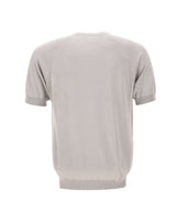 KANGRA Maglia a maniche corte in seta e cashmere GREY Uomo 