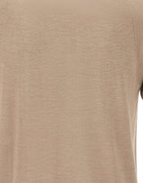 KANGRA Maglia a maniche corte in seta e cashmere BEIGE Uomo 