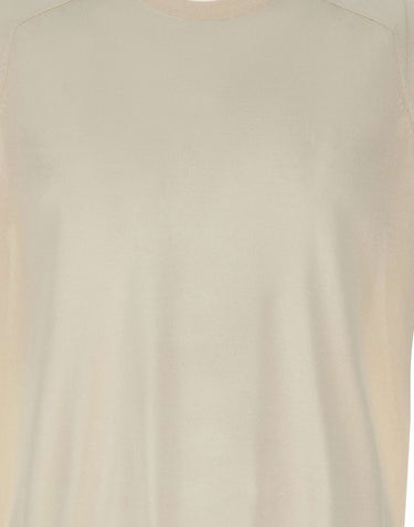 KANGRA Maglia a maniche corte in seta e cashmere WHITE Uomo 