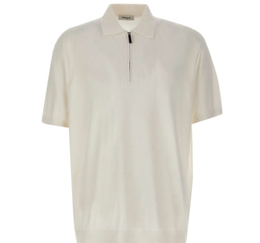 KANGRA Polo con treccine e mezza zip WHITE Uomo 