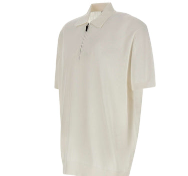 KANGRA Polo con treccine e mezza zip WHITE Uomo 