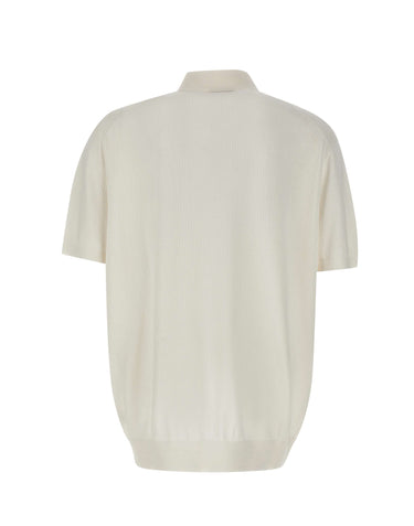 KANGRA Polo con treccine e mezza zip WHITE Uomo 