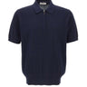 KANGRA Polo con treccine e mezza zip BLUE Uomo 