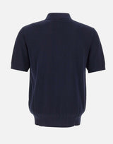 KANGRA Polo con treccine e mezza zip BLUE Uomo 