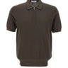 KANGRA Polo con treccine e mezza zip BROWN Uomo 