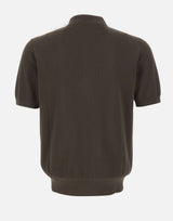 KANGRA Polo con treccine e mezza zip BROWN Uomo 