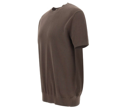 KANGRA Maglia in cotone con treccine BROWN Uomo 