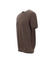 KANGRA Maglia in cotone con treccine BROWN Uomo 