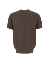 KANGRA Maglia in cotone con treccine BROWN Uomo 