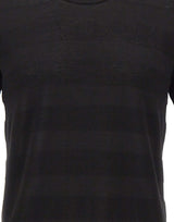 KANGRA Maglia in cotone con lavorazione a righe BLACK Uomo 