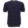 KANGRA Maglia in cotone con lavorazione a righe BLUE Uomo 